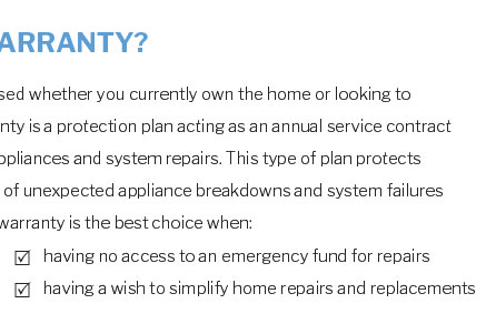 first warranty home